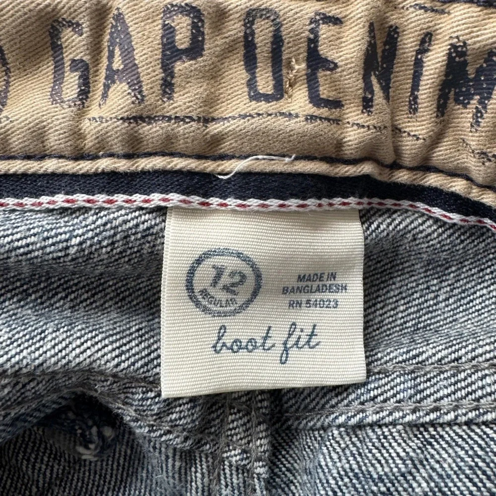 Gap Kids Boot Fit Jeans Medium Wash Blue Denim Size 12 Regular Boys unisex